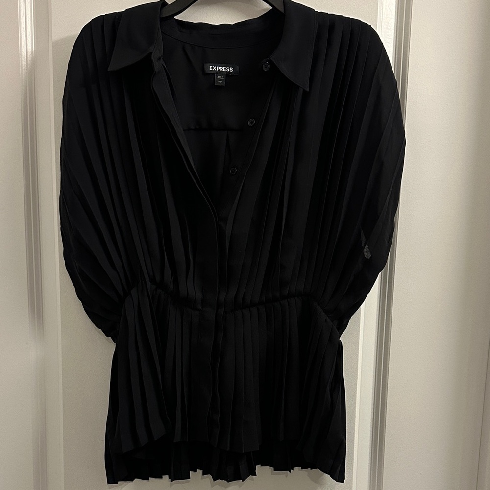 Express Women's Elegant Black Blouse
